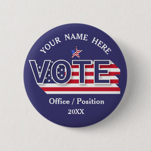 Custom Political Campaign  6 Cm Round Badge