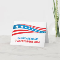 Custom Political Campaign American Election Card