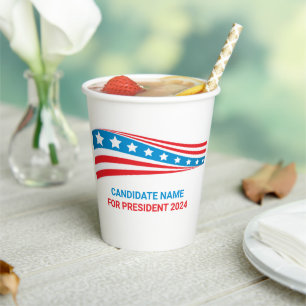 Custom Political Campaign American Flag Election Paper Cups