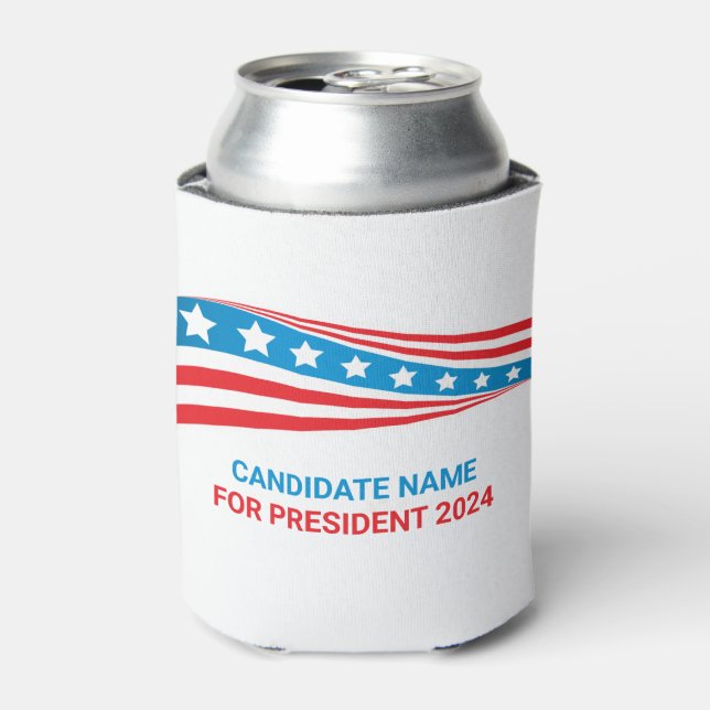 Custom Political Campaign American Flag Template Can Cooler (Can Front)