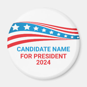 Custom Political Campaign American Flag Template Magnet
