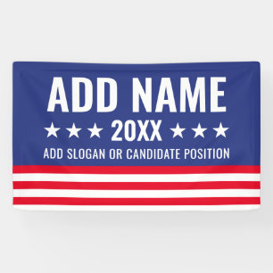 Custom Political Campaign Gear Red White Blue Banner