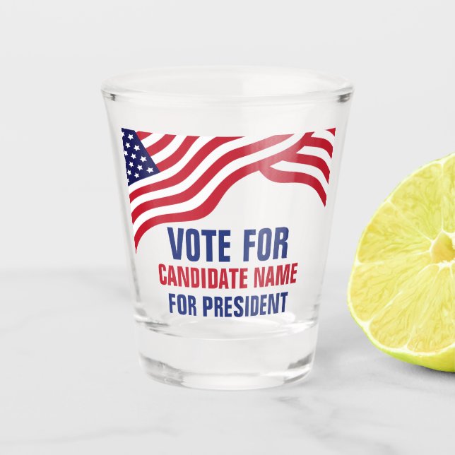 Custom Political Candidate 2024 Election Campaign  Shot Glass (Front)