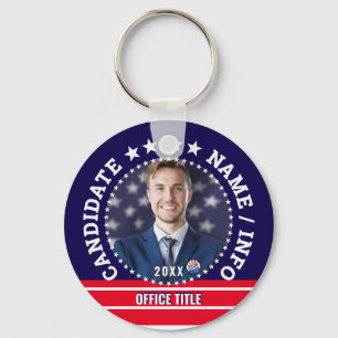 Custom Political Election Campaign Candidate Name Key Ring