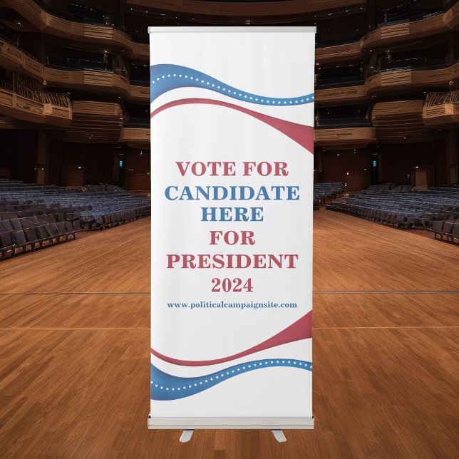 Custom Political Election Candidate 2024 Retractable Banner (Creator Uploaded)