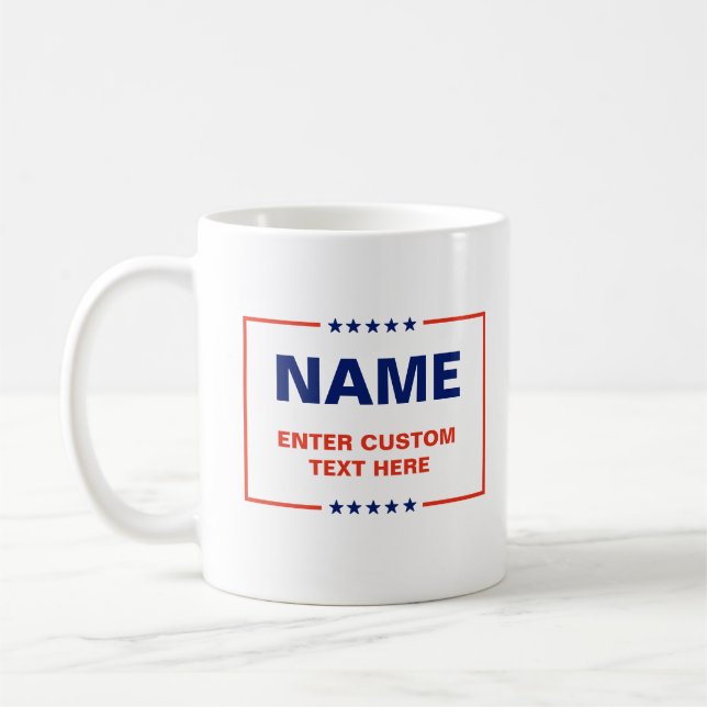 Custom Political Logo (Trump Design) Coffee Mug (Left)