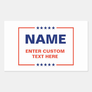 Custom Political Logo (Trump Design) Rectangular Sticker