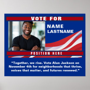 Custom Politics Campaign Template Poster