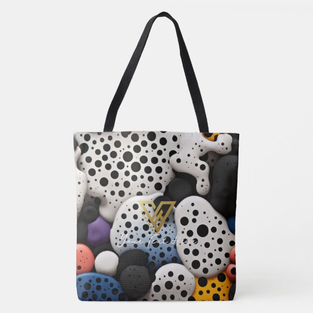 Custom : Polka Dot Array Custom Tote (Front)