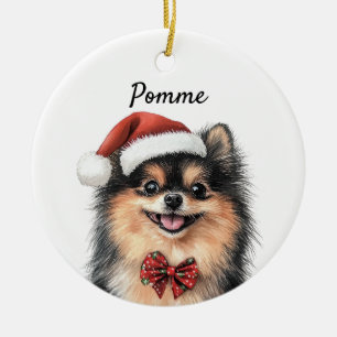 Custom Pomeranian Dog Ceramic Tree Decoration