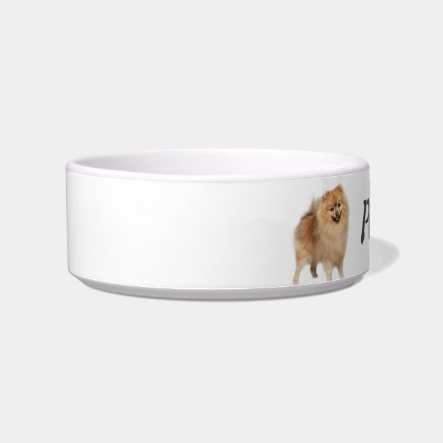 Custom Pomeranian Dog Pet Animal Bowl (Left)