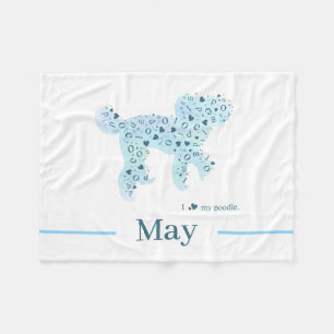 Custom Poodle   Cosy Dog Mum Fleece Gift Blanket