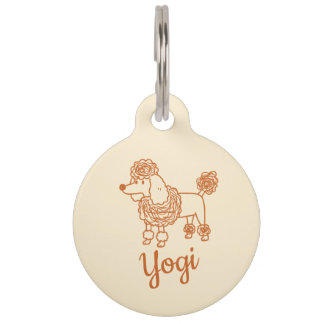 Custom Poodle Dog ID Tag – Personalized Pet Name