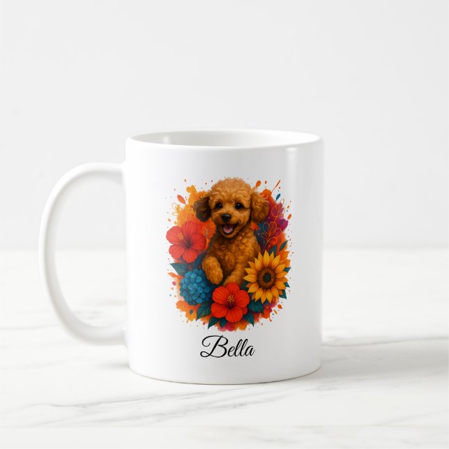 Custom Poodle Dog Mug (Left)