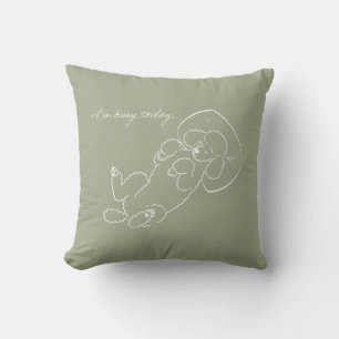 Custom Poodle Dog Mum Pillow Funny I'm Busy Today