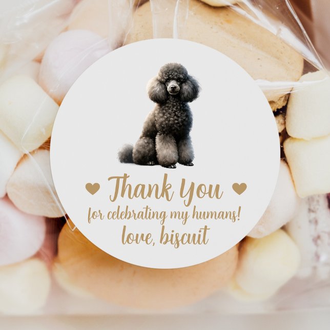 Custom Poodle Dog Wedding Favour Stickers (Creator Uploaded)