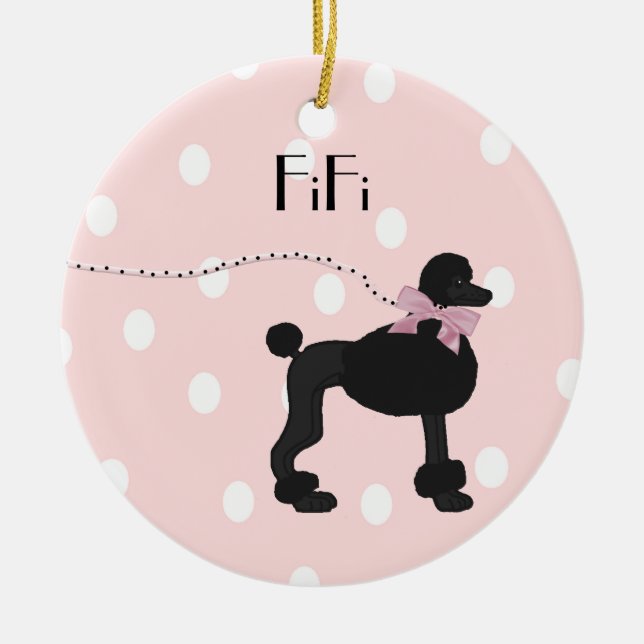 Custom Poodle ornament (Front)
