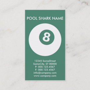 custom POOL SHARK card