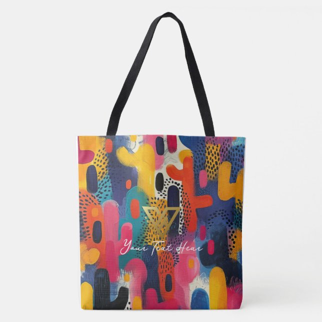 Custom : Pop Art Panache Personalised Tote Bag (Front)