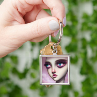 Custom Pop Surrealism Bad Day Girl Key Ring