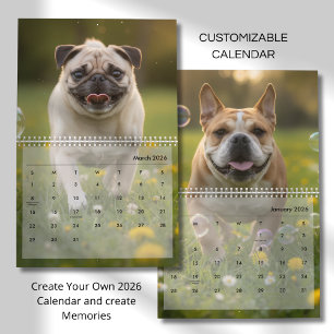 Custom Poppy Dog 2026 Calendar