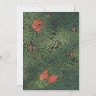 Custom Poppy Floral Personal Stationery Card
