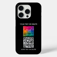 Custom Popular Elegant QR Code Upload Logo Black