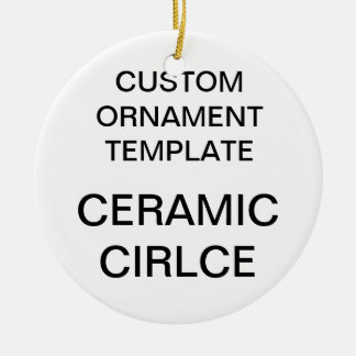 Custom Porcelain Round Christmas Tree Ornament