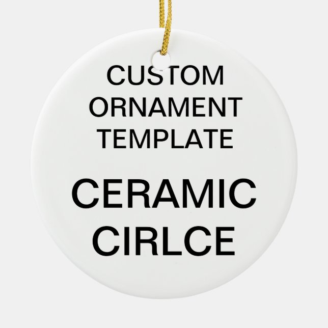 Custom Porcelain Round Christmas Tree Ornament (Front)