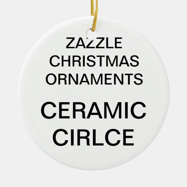 Custom Porcelain Round Christmas Tree Ornament (Front)