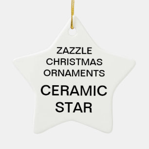 Custom Porcelain Star Christmas Tree Ornament