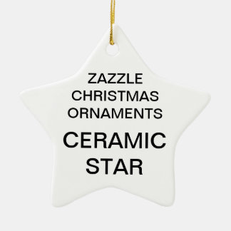 Custom Porcelain Star Christmas Tree Ornament