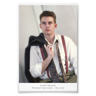 Custom Portrait Caption 2 Photo Enlargement Print