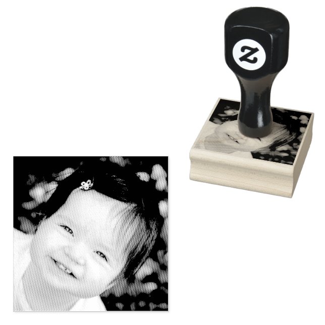 Custom Portrait Face photo Self-Inking Rubber  Stamp (Stamped)