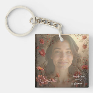 Custom Portrait for Her – Personalized Photo Gift Key Ring