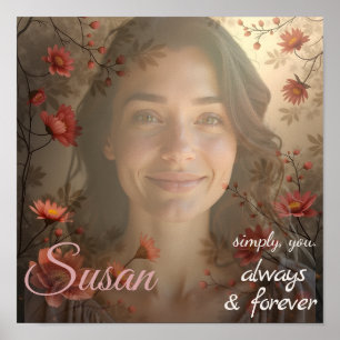 Custom Portrait for Her – Personalized Photo Gift Poster