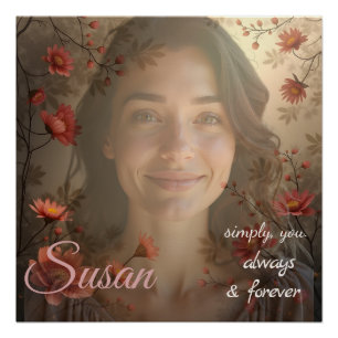 Custom Portrait for Her – Personalized Photo Gift Poster