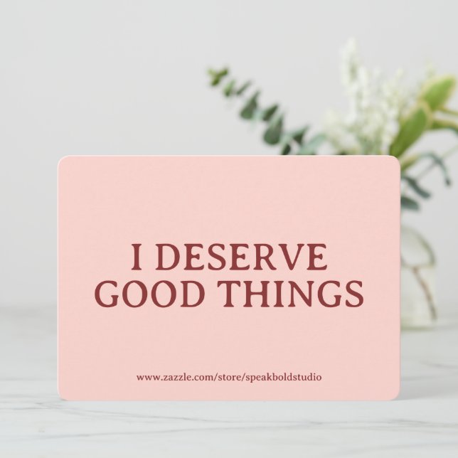 Custom Positive Affirmation Card for Women (Standing Front)