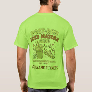 Custom Post-Run Iced Matcha Club Retro T-Shirt