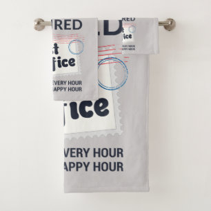 Custom Postal Worker Retirement Mailman Funny Bath Towel Set