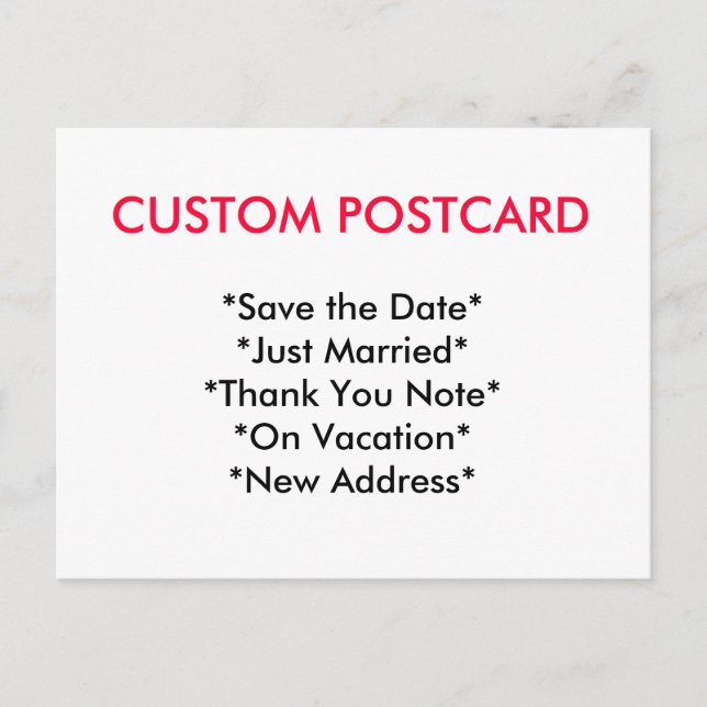 Custom Postcard (Front)