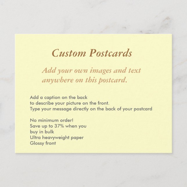 Custom Postcards (Front)