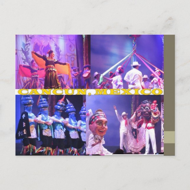 CUSTOM POSTCARDS- CANCUN COLLAGE 5 POSTCARD (Front)