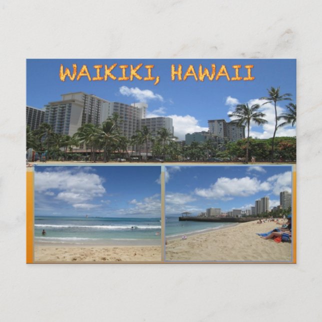 CUSTOM POSTCARDS- HAWAII COLLAGE# 1 POSTCARD (Front)