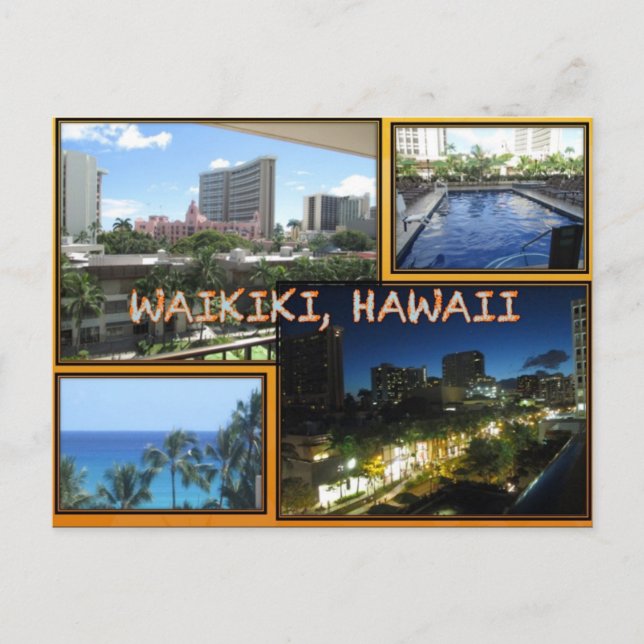 CUSTOM POSTCARDS- HAWAII COLLAGE# 6 POSTCARD (Front)