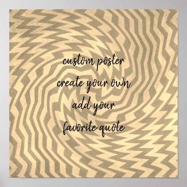 custom poster add a quote geometric pattern (Front)