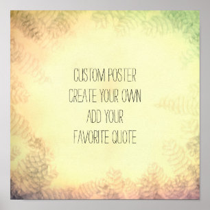 custom poster add a quote nature art