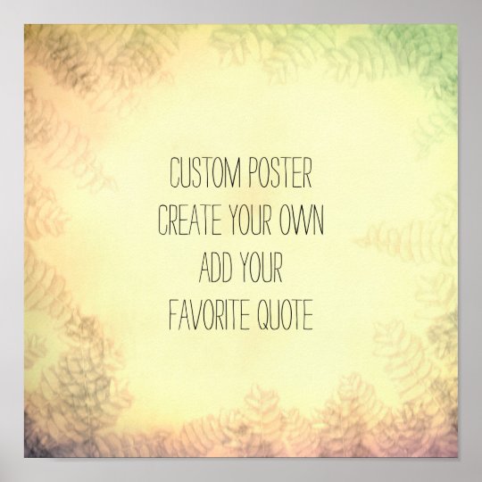 custom poster add a quote nature art