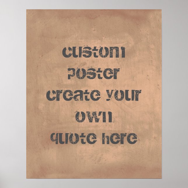 custom poster add your own quote (Front)