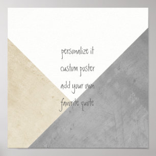 custom poster add your own quote geometric modern